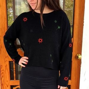 Embroidered Stars Sweater